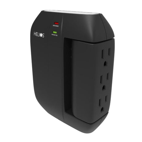 METRA 5 OUTLET WALL TAP SURGE PROTECTOR WITH 2 USB CHARGING PORTS