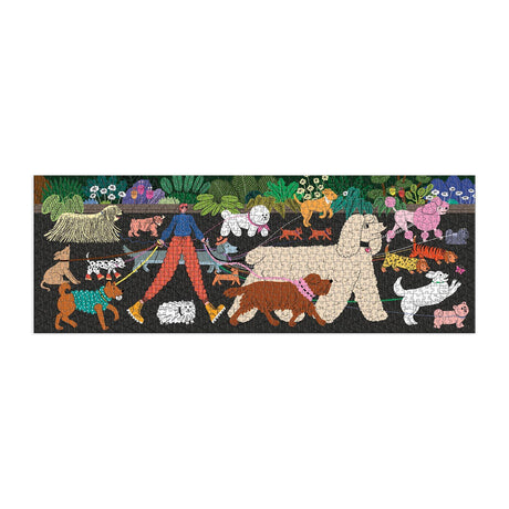 Galison - Dog Walk 1000 Piece Panoramic Puzzle