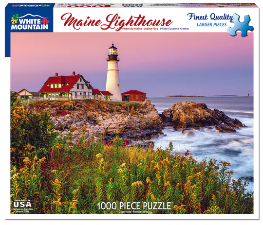 White Mountain Puzzles Maine Lighthouse - 1000 Piece Jigsaw Puzzle