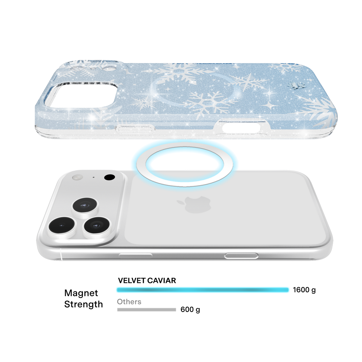 VELVET CAVIAR - IPhone 17 Pro Max MagSafe Case - Snow Angel Glitter