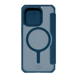 Itskins - Hybrid_r Folio Magsafe Case For Apple Iphone 15 Pro - Navy Blue