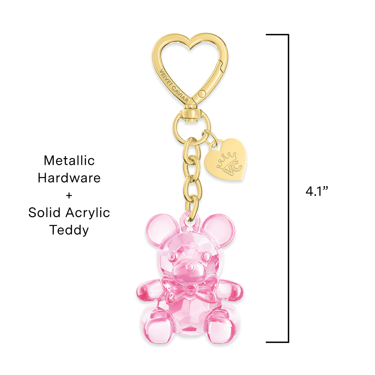 VELVET CAVIAR - Tech & Bag Charm- Pink Teddy