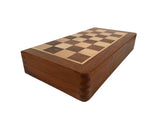 Wood Expressions - Travel Magnetic Wood Folding Chess Set, 12 inches