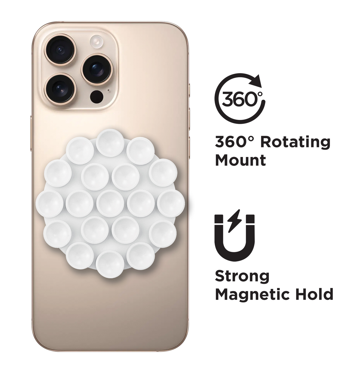 xBase MagSafe Suction Cup Phone Mount - White