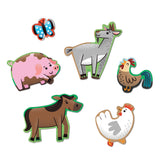 Mudpuppy - Farm Friends 25 Piece Floor Puzzle with Shaped Pieces