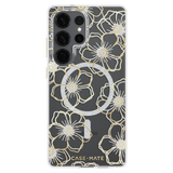 Case-Mate - Floral Gems Case with Magnet for Samsung Galaxy S25 Ultra - Gold