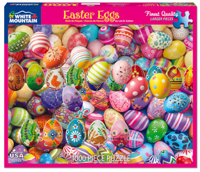 White Mountain Puzzles - Easter Eggs - 1000 Piece Jigsaw Puzzle