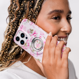 VELVET CAVIAR - Magnetic Phone Ring & Stand - Posie Pink Bow