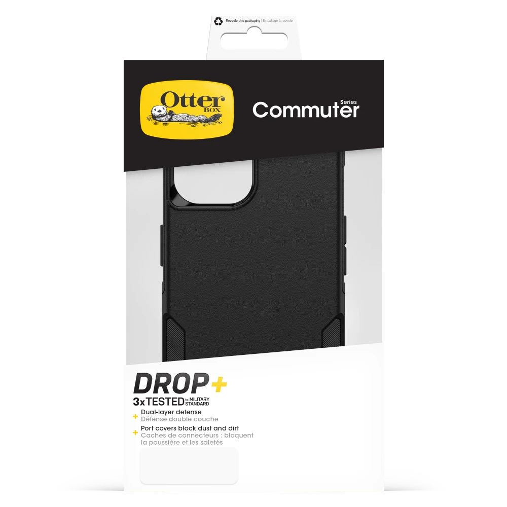 OtterBox - Commuter Case for Apple iPhone 15 / iPhone 14 / iPhone 13 - Black