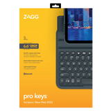 ZAGG - Pro Keys Wireless Keyboard and Detachable Case for Apple iPad 10.9 (2022) / iPad 11th Gen - Black and Gray