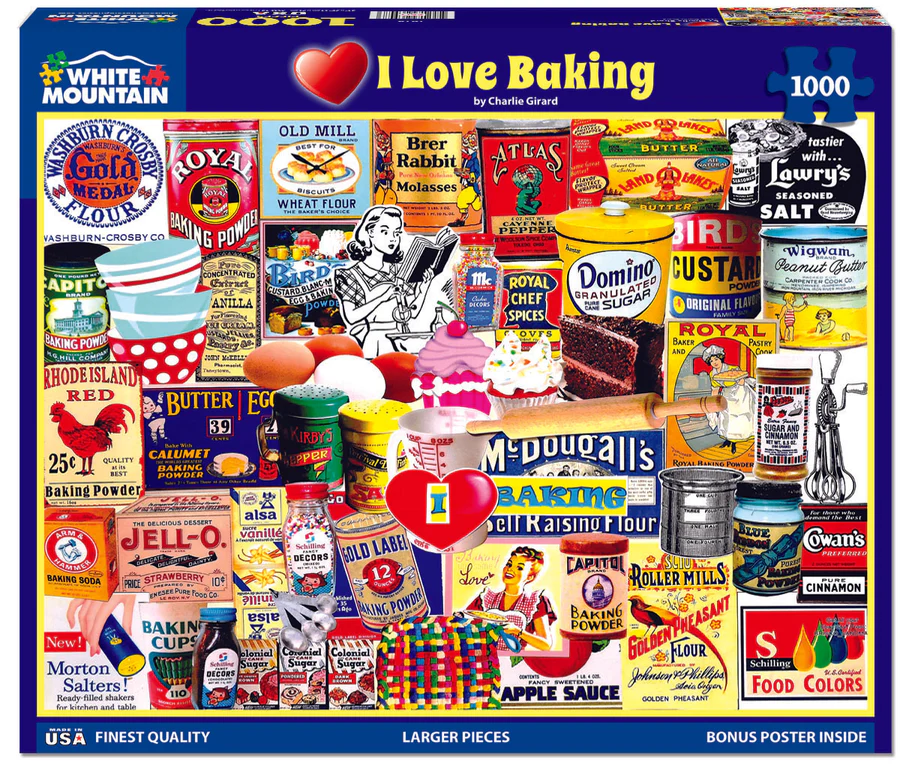 White Mountain Puzzles I Love Baking 1000 Piece Jigsaw Puzzle