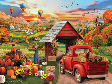 White Mountain - Harvest Market- 500 Piece Jigsaw Puzzle