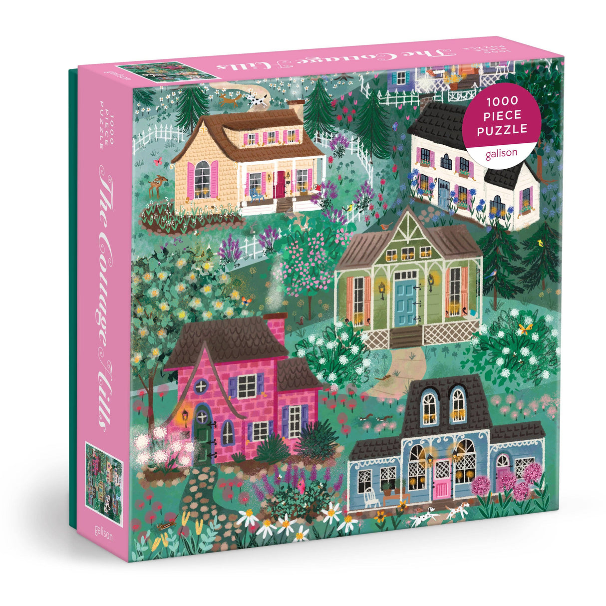 Galison - Joy Laforme The Cottage Hills 1000 Piece Puzzle in a Square Box