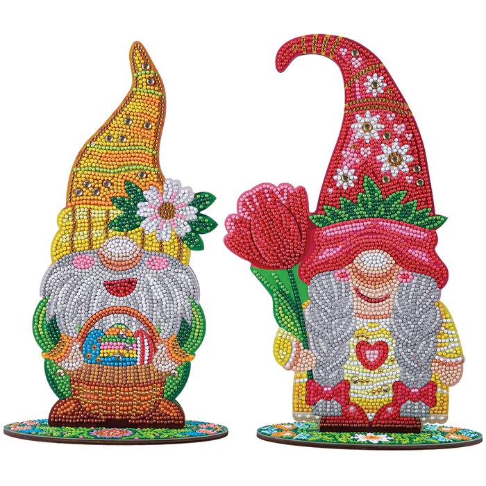 Crystal Art Deco Kit: Spring Gnomes (Set of 2)