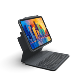 ZAGG - Pro Keys Wireless Keyboard and Detachable Case for Apple iPad 10.9 (2022) / iPad 11th Gen - Black and Gray