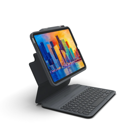 ZAGG - Pro Keys Wireless Keyboard and Detachable Case for Apple iPad 10.9 (2022) / iPad 11th Gen - Black and Gray