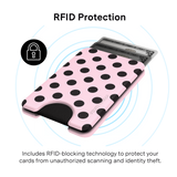 VELVET CAVIAR - Magnetic Phone Wallet - Princess Pink Polka Dot