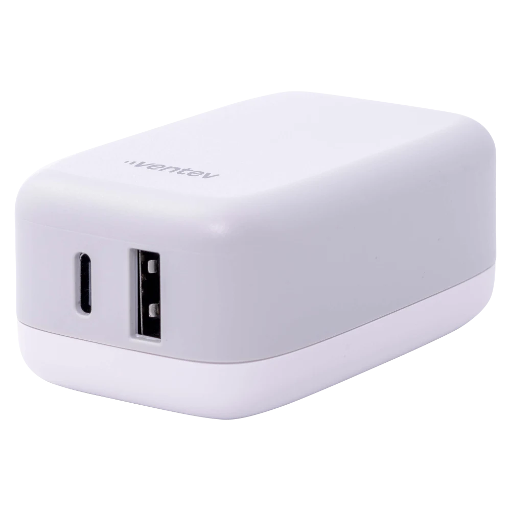 Ventev - 27W ULTRAFAST USB C and USB A Universal Wall Charger - Gray