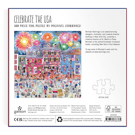 Galison - Michael Storrings Celebrate The USA 500 Piece Foil Puzzle