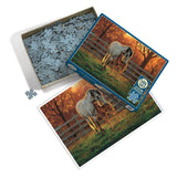 Cobble Hill 500 Piece Puzzle - Quiet Time - box and pieces