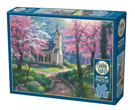 Cobble Hill 500 Piece Puzzle - Spring's Embrace - box