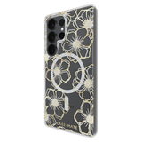 Case-Mate - Floral Gems Case with Magnet for Samsung Galaxy S25 Ultra - Gold