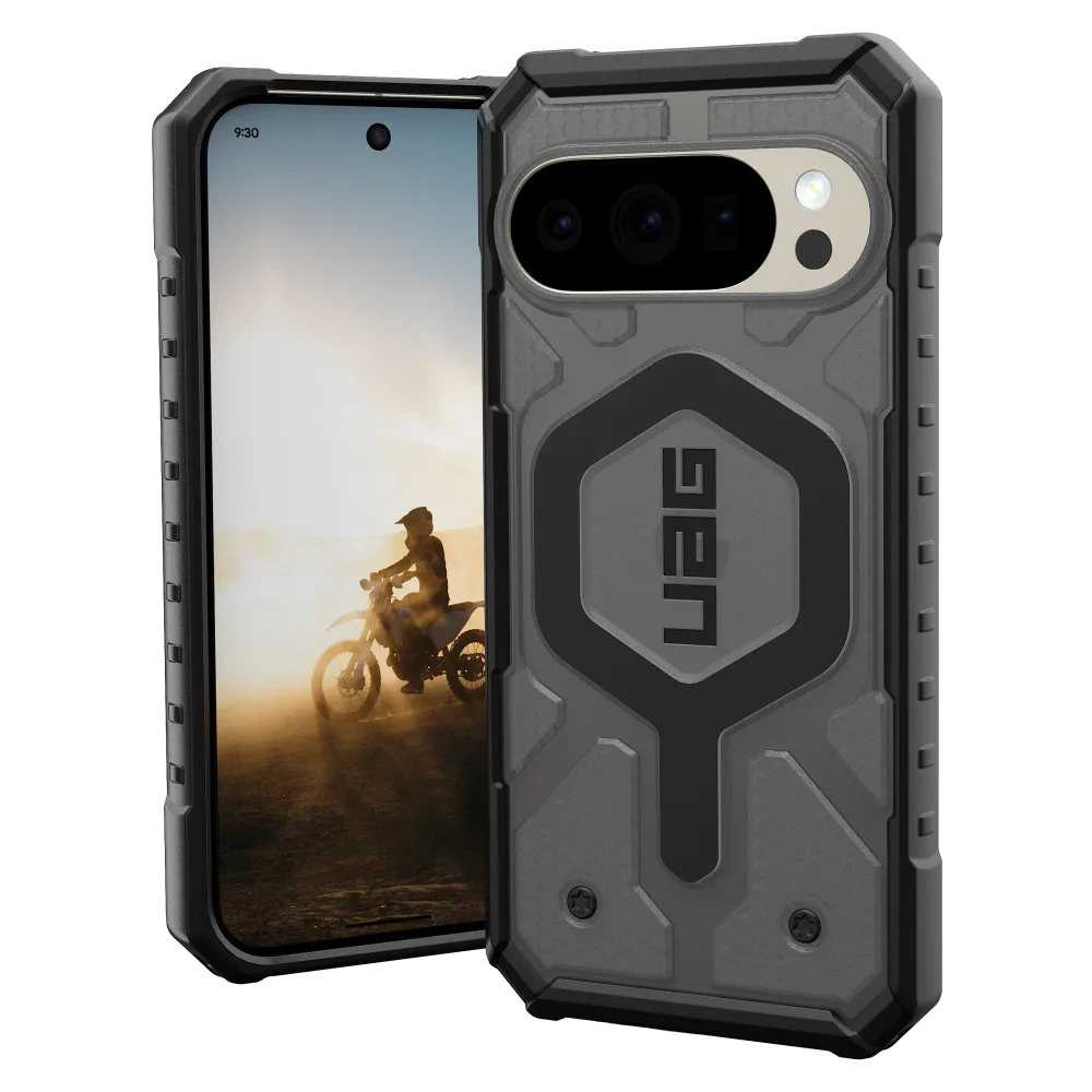 Urban Armor Gear (UAG) - Pathfinder Clear Case with Magnet for Google Pixel 10 / Pixel 10 Pro - Ash and Black