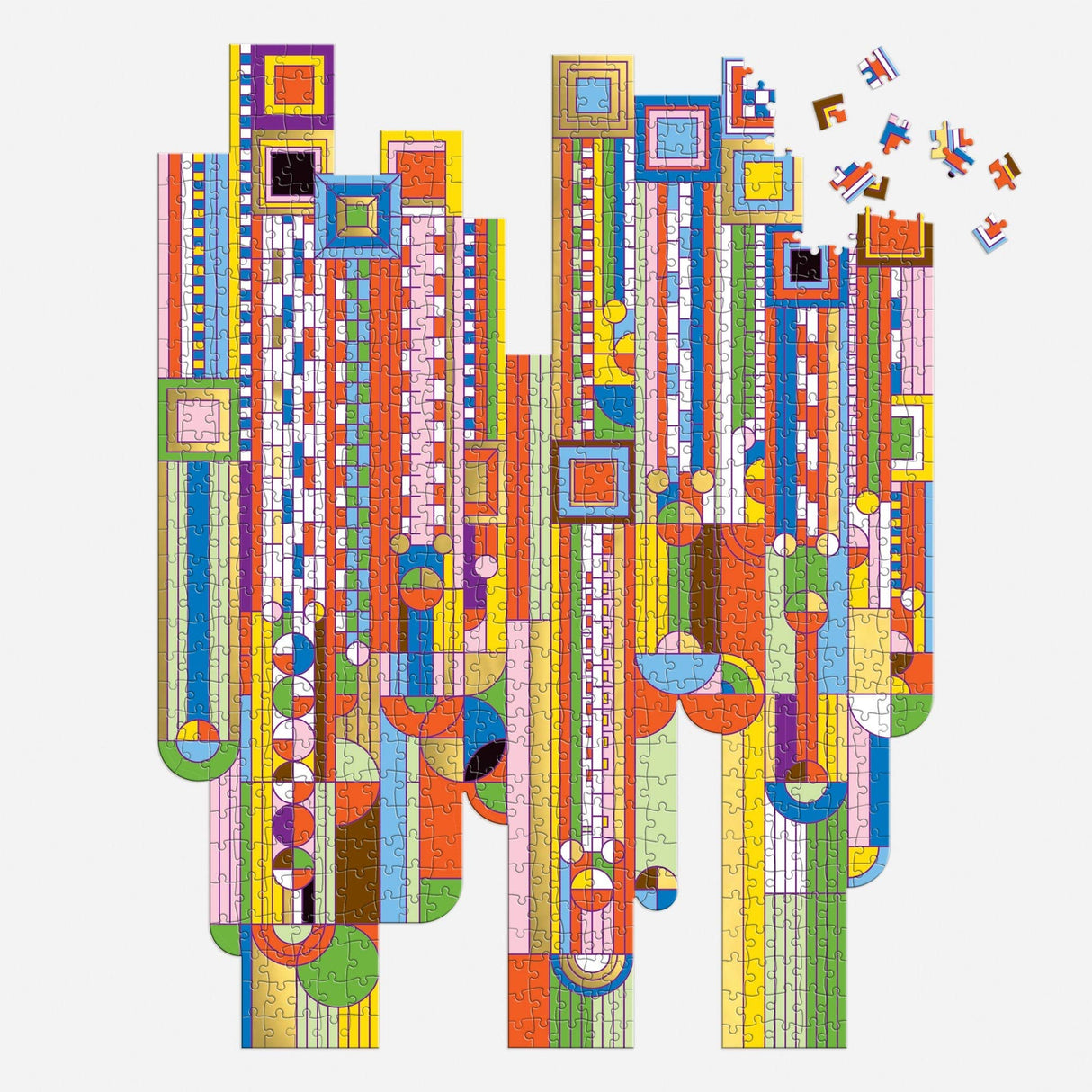 Galison - Frank Lloyd Wright Saguaro Cactus & Forms 750 Piece Shaped Foil Puzzle