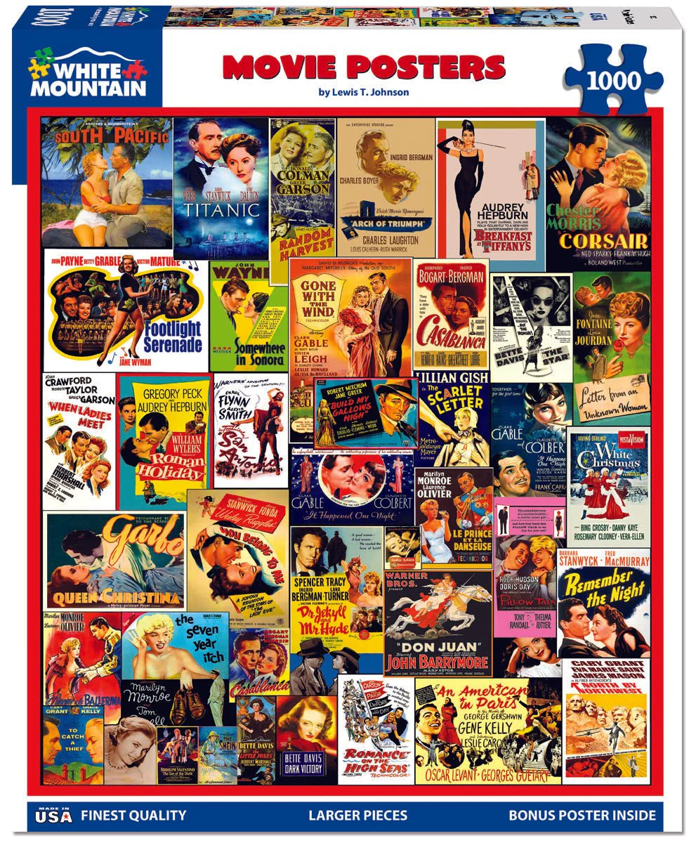 White Mountain Movie Posters- 1000 Piece Jigsaw Puzzle