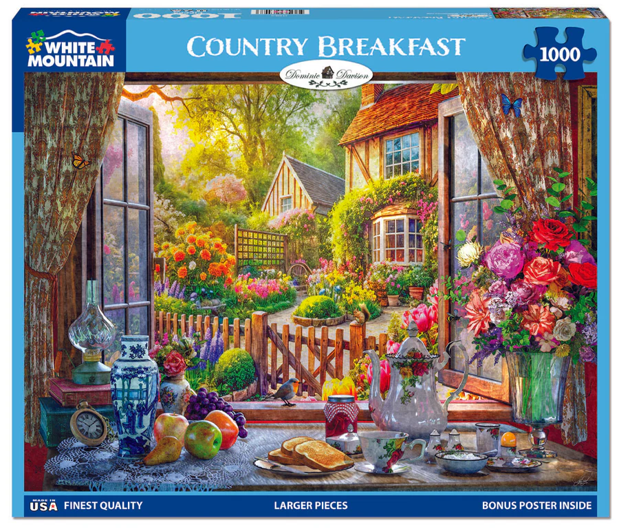 White Mountain Puzzles - Country Breakfast - 1000 Piece Jigsaw Puzzle