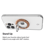 VELVET CAVIAR - Magnetic Phone Ring & Stand - Bronze Chrome Leopard