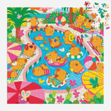 Mudpuppy - Capybara Pool Day 500 Piece Family Puzzle