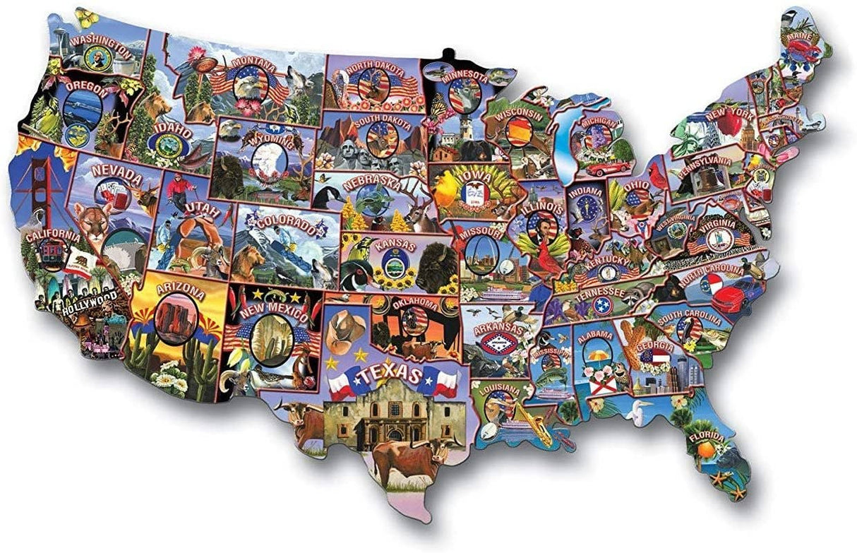 Wood Expressions - USA Vintage Postcards Jigsaw Puzzle - 1,000 pieces