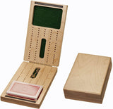 Wood Expressions - WE Games Wood 2 Track Foldable Travel Cribbage Set