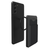 mophie - Snap Plus MagSafe Juice Pack Mini Wallet Wireless Charging Power Bank 5,000 mAh - Black