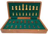 Wood Expressions - Travel Magnetic Wood Folding Chess Set, 12 inches