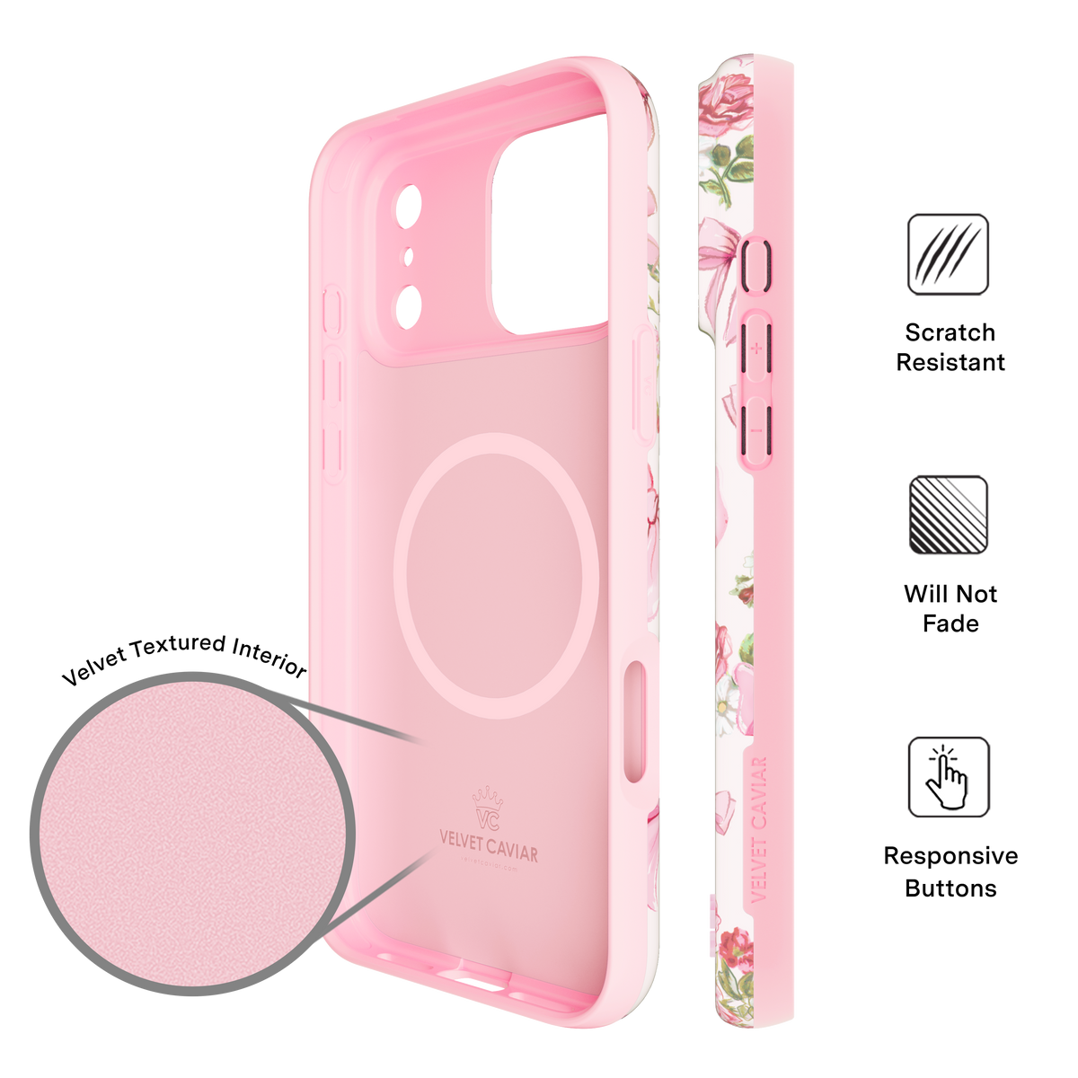 VELVET CAVIAR - IPhone 17 Pro Max MagSafe Case - Posie Pink Bow