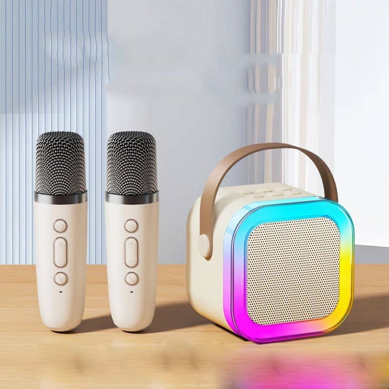 Funky Rico Inc - Kids Karaoke Machine with 2 Wireless Microphones and LED-BG