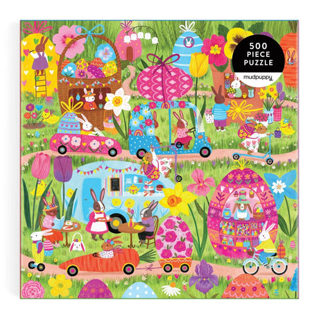 Mudpuppy - Hoppin' Around 500 Piece Family Puzzle