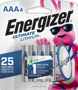 ENERGIZER AAA LITHIUM BATTERIES 4 PACK - CARTON OF 12