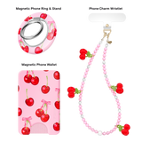 VELVET CAVIAR - 3pc Phone Accessory Gift Set - Sweet Cherry
