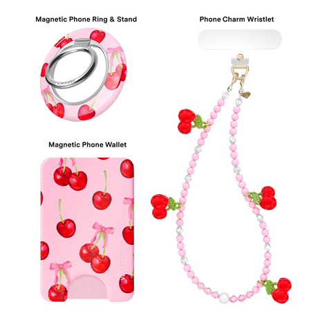 VELVET CAVIAR - 3pc Phone Accessory Gift Set - Sweet Cherry