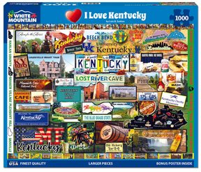 White Mountain Puzzles - I Love Kentucky - 1000 Piece Jigsaw Puzzle