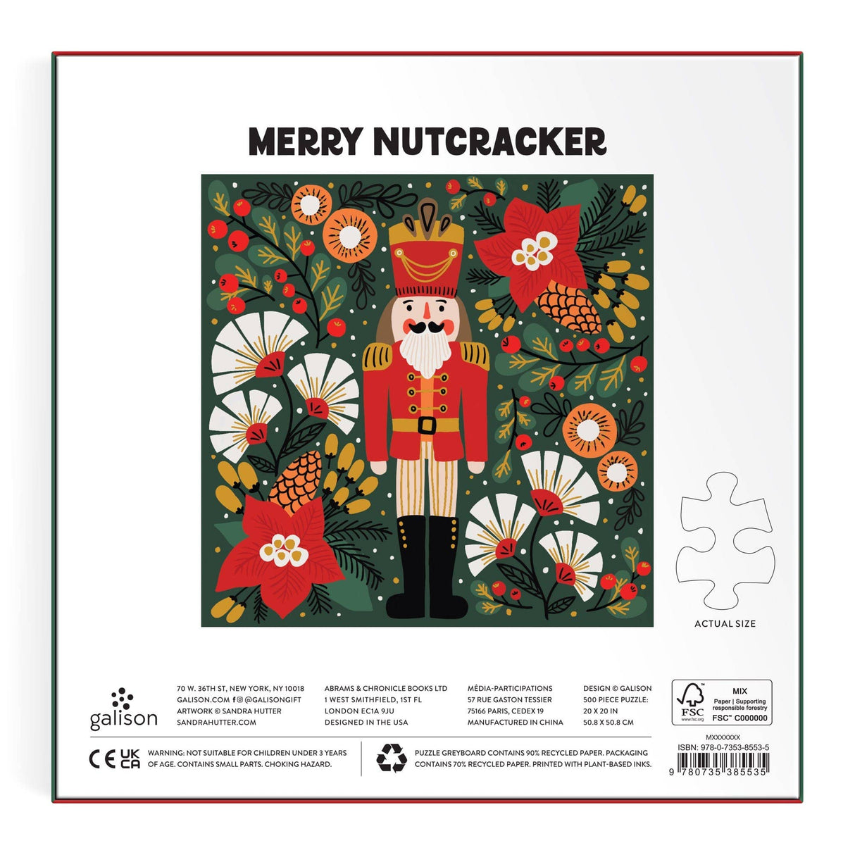 Merry Nutcracker 500 Piece Foil Puzzle