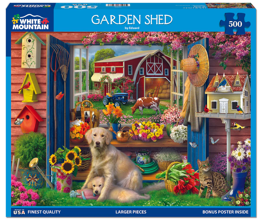 White Mountain - Garden Shed - 500 Piece Jigsaw Puzzle