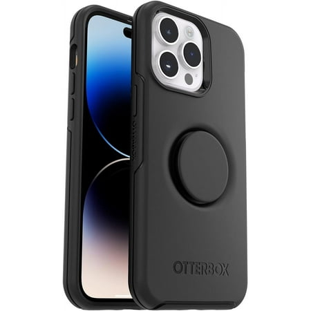 Otterbox - Otter + Pop Symmetry Case With Popgrip For Apple Iphone 14 Pro  - Black