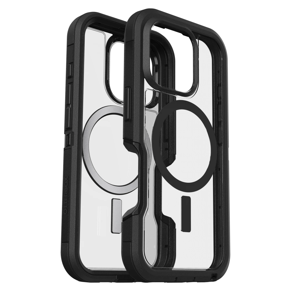 OtterBox - Defender Pro XT Clear MagSafe Case for Apple iPhone 16 Pro - Dark Side