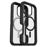 OtterBox - Defender Pro XT Clear MagSafe Case for Apple iPhone 16 Pro - Dark Side