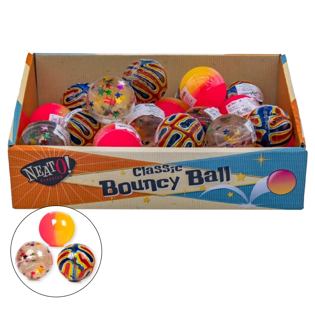 Toysmith - Neato! Classic Bouncy Ball- Retro Classic, vintage toys