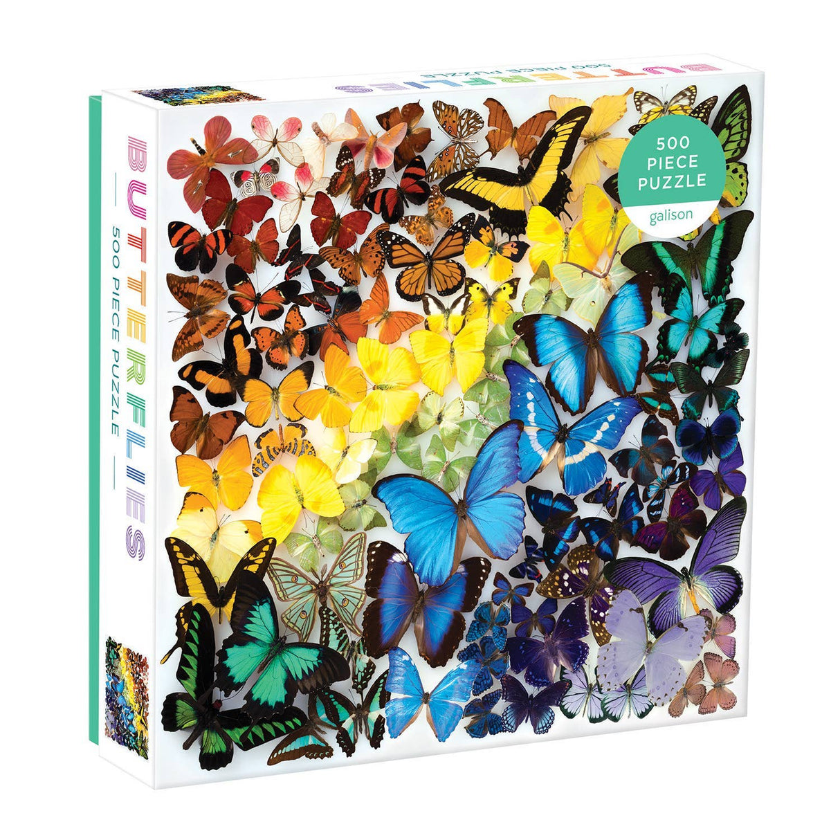 Galison - Rainbow Butterflies 500 Piece Puzzle